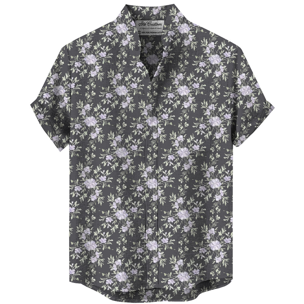 Ste™ Botanical Heritage Custom Premium Stand Collar Shirt 3