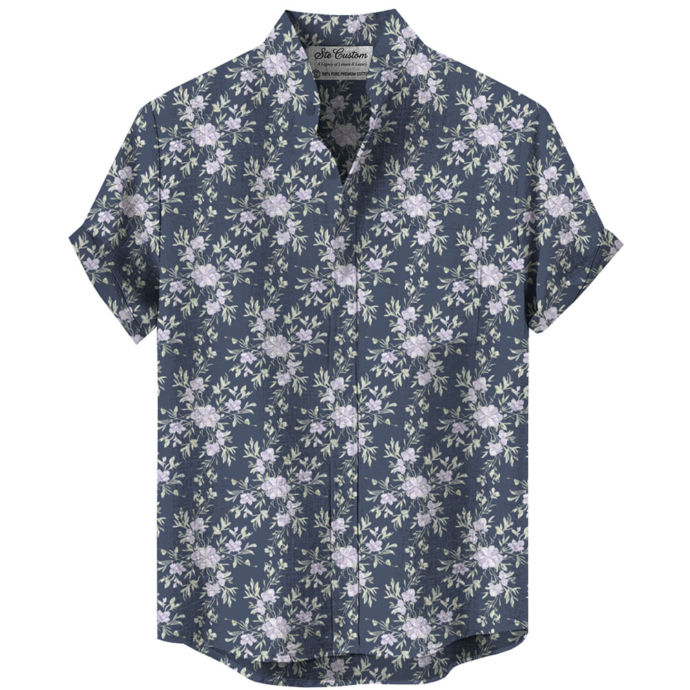 Ste™ Botanical Heritage Custom Premium Stand Collar Shirt 4