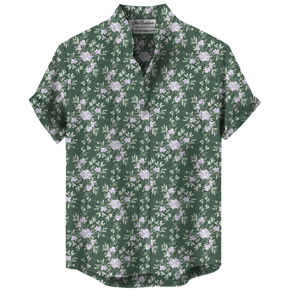 Ste™ Botanical Heritage Custom Premium Stand Collar Shirt 5