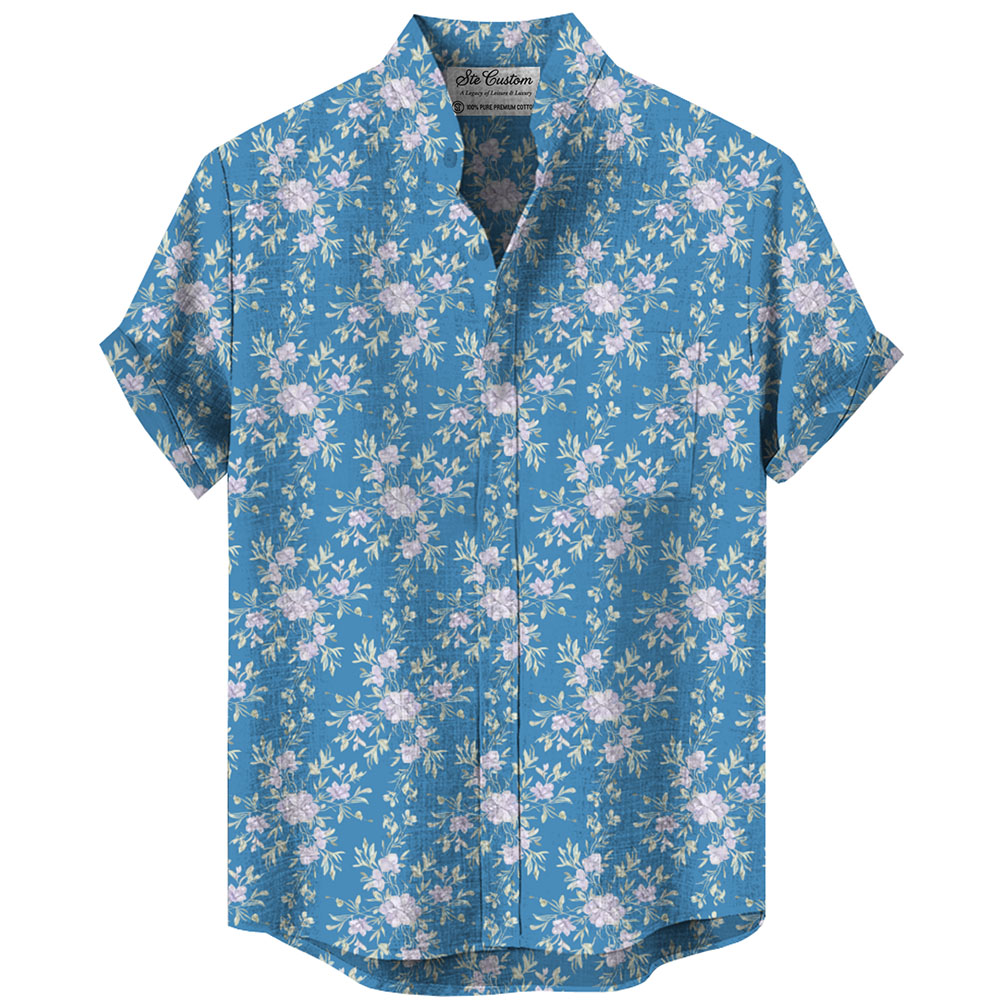 Ste™ Botanical Heritage Custom Premium Stand Collar Shirt 7