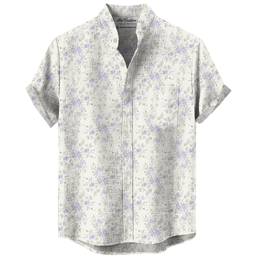 Ste™ Botanical Heritage Custom Premium Stand Collar Shirt 8