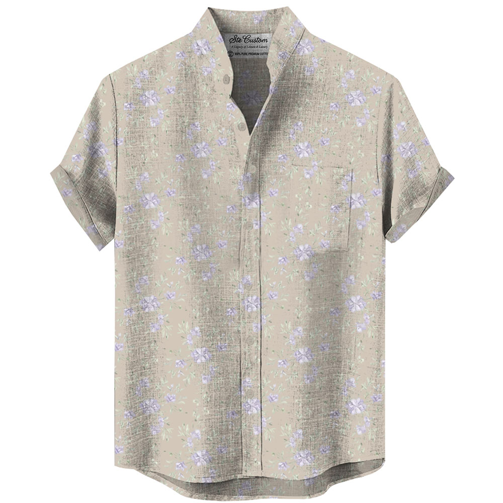 Ste™ Botanical Heritage Custom Premium Stand Collar Shirt 9