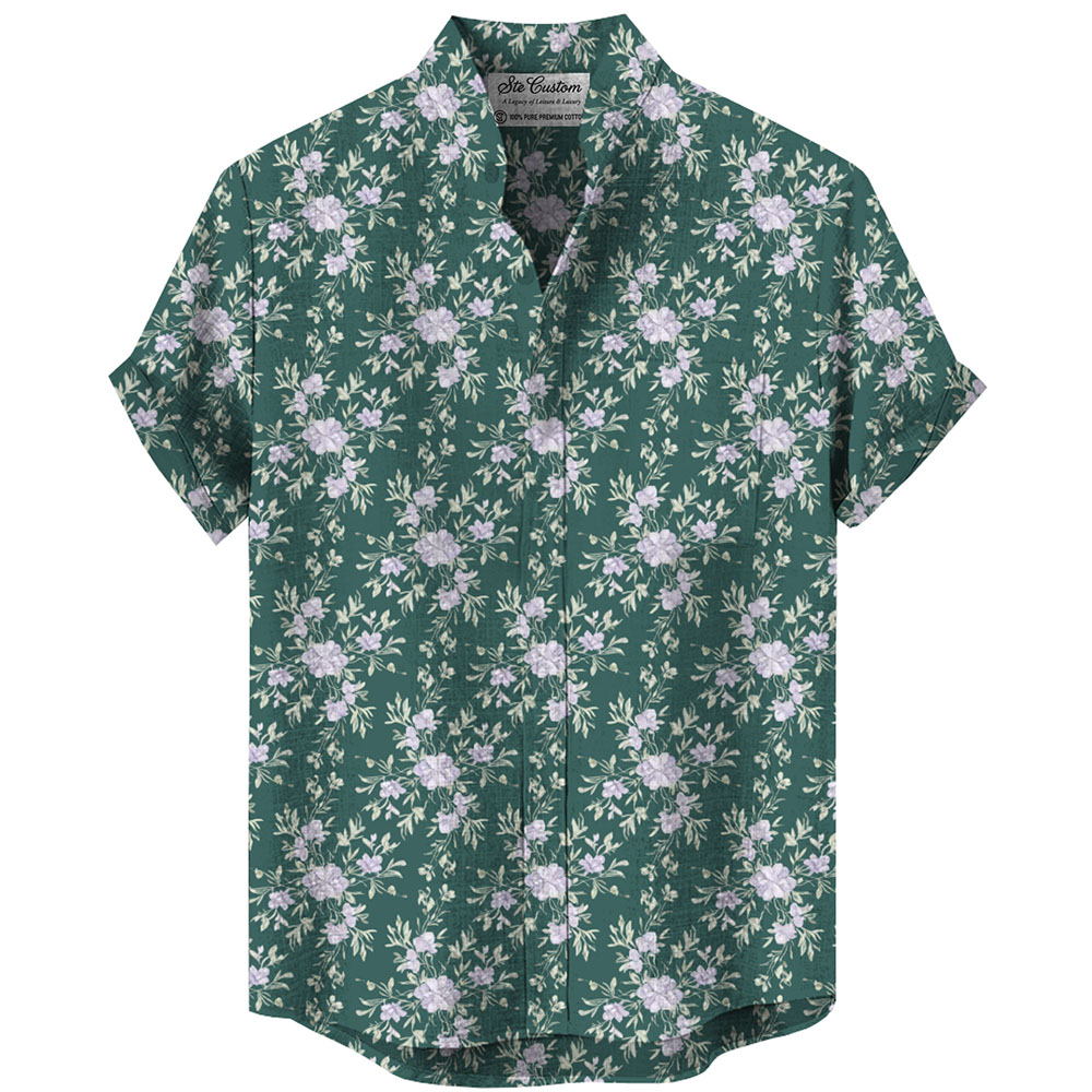 Ste™ Botanical Heritage Custom Premium Stand Collar Shirt 10