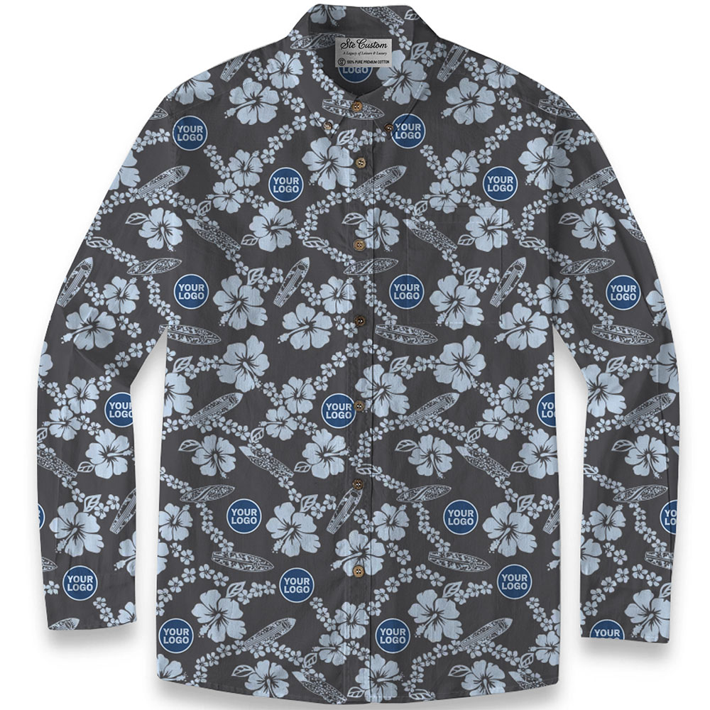 Ste™ Botanical Heritage Custom Premium Hawaiian LS Shirt 2