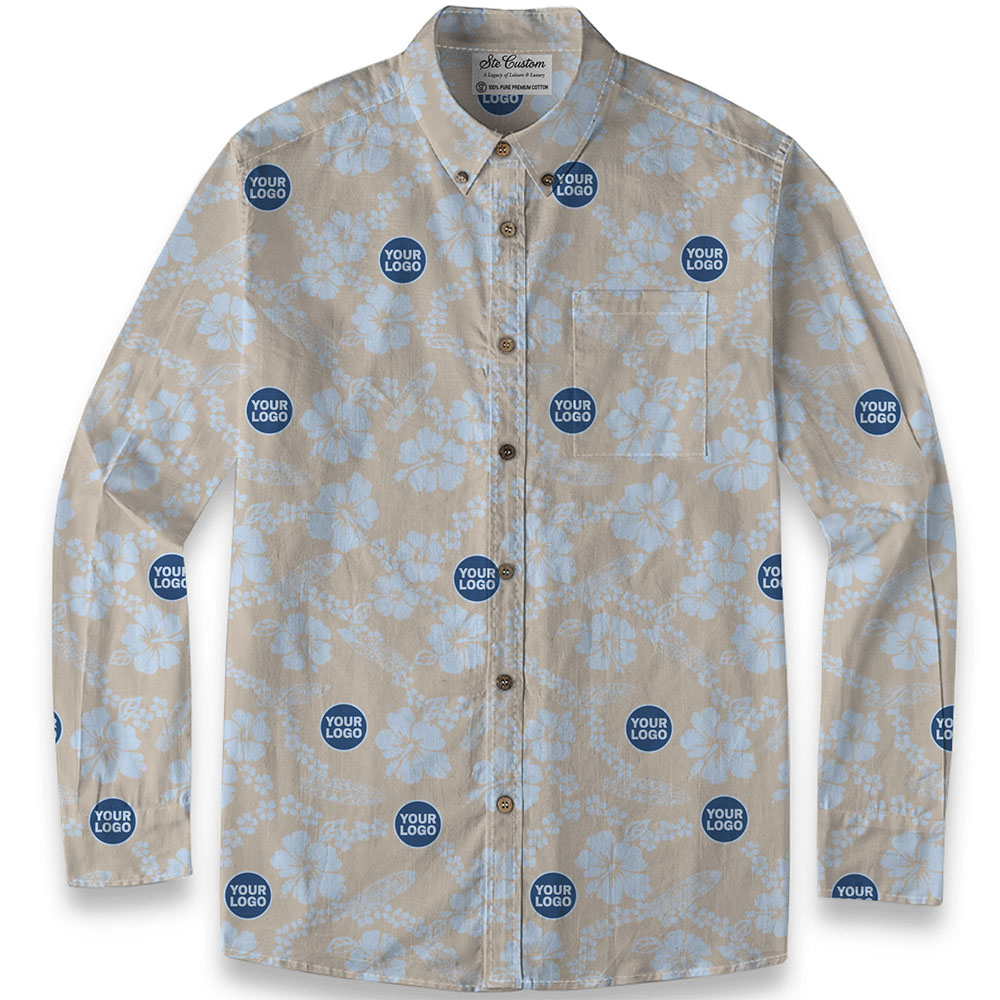 Ste™ Botanical Heritage Custom Premium Hawaiian LS Shirt 8