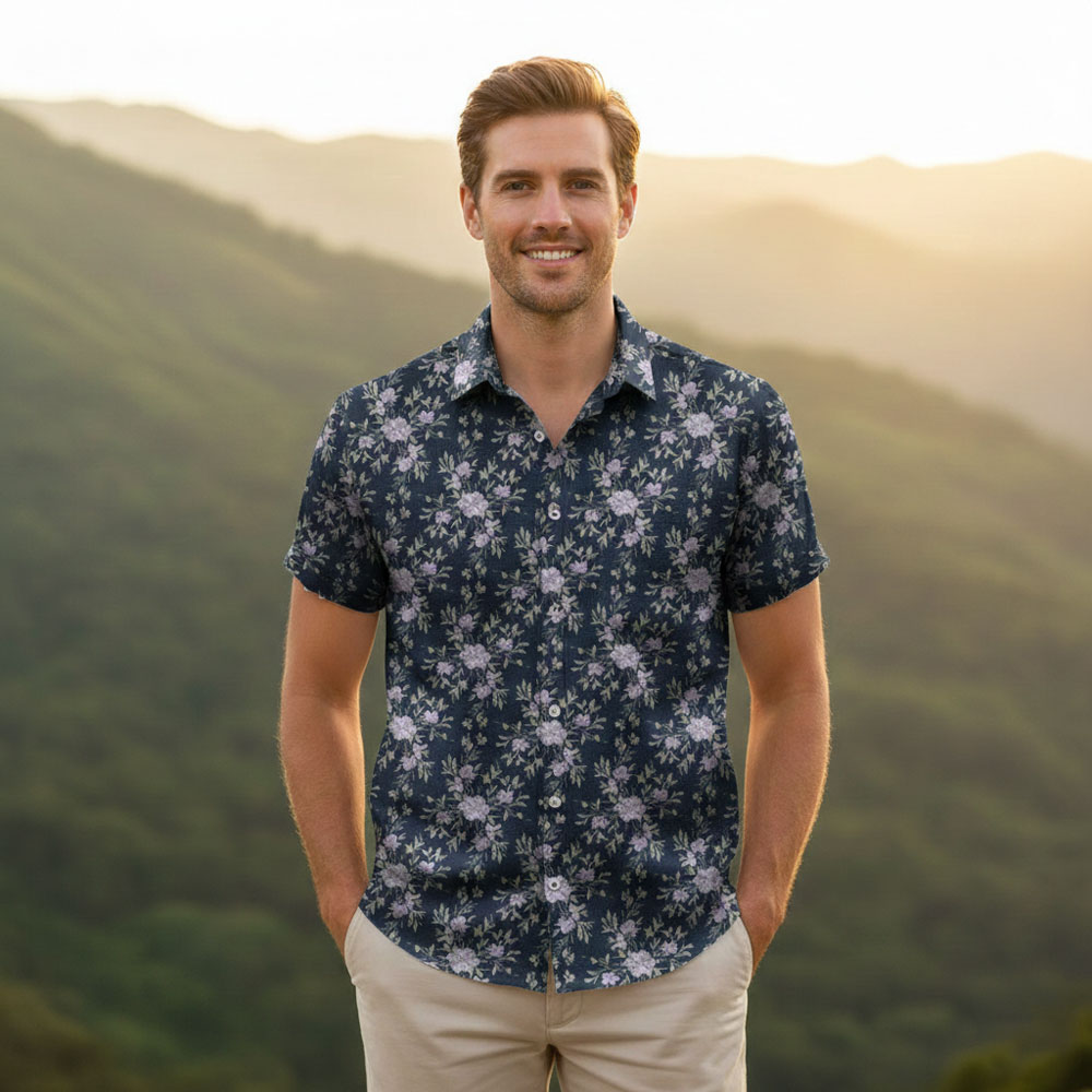 Ste™ Botanical Heritage Custom Premium Stand Collar Shirt 2