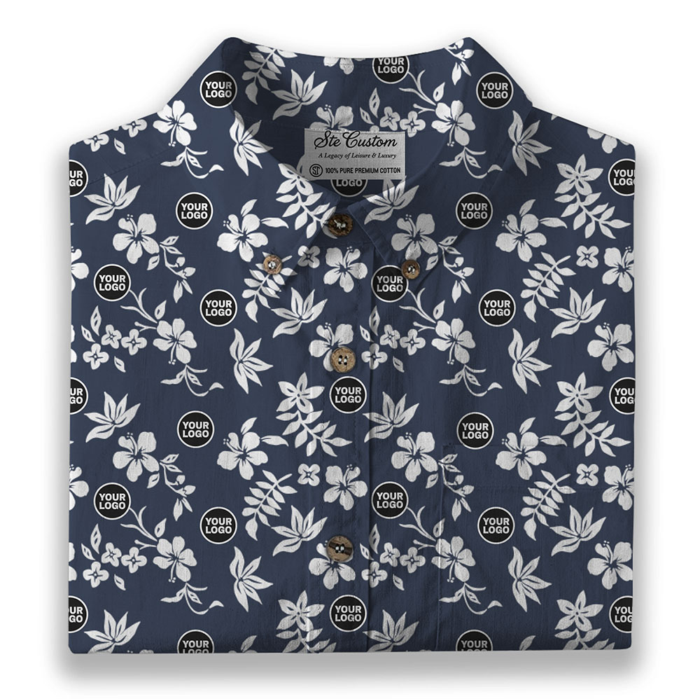 Ste™ Custom Logo Premium Hawaiian Long-Sleeve Shirt 13