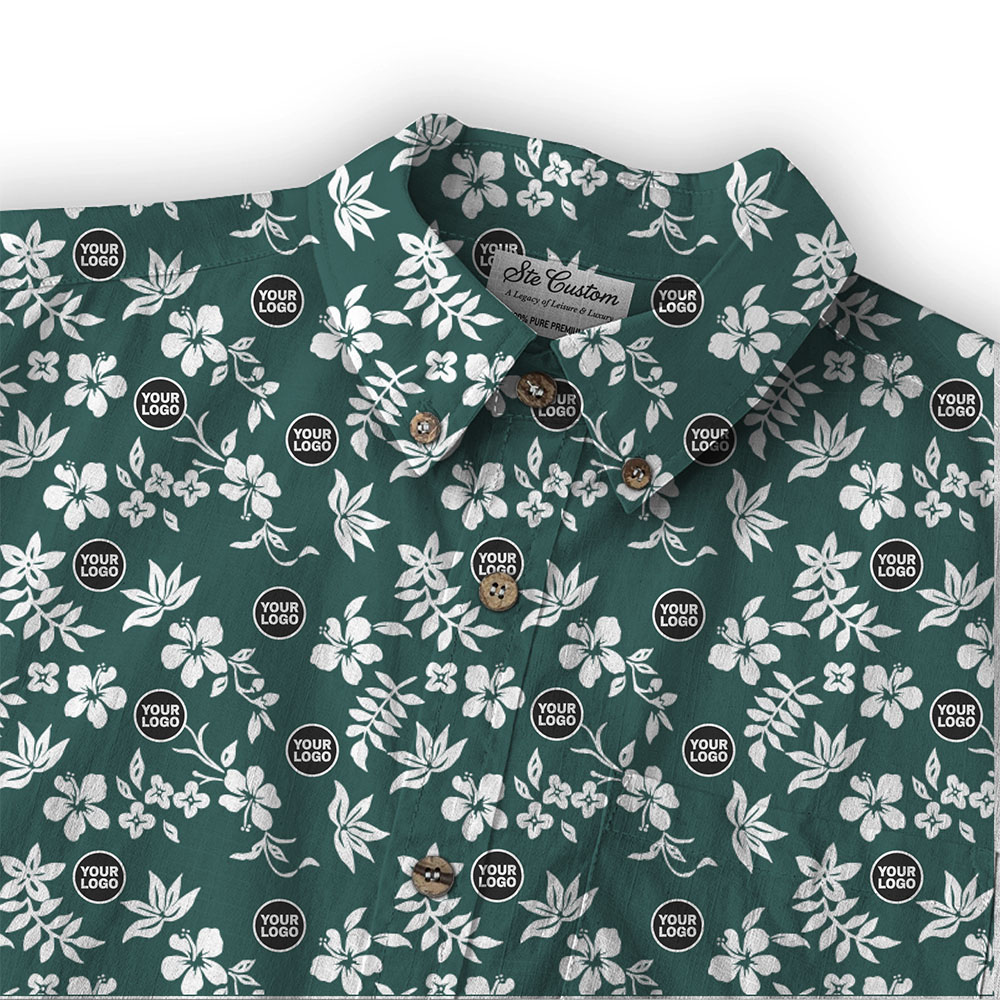 Ste™ Custom Logo Premium Hawaiian Long-Sleeve Shirt 22