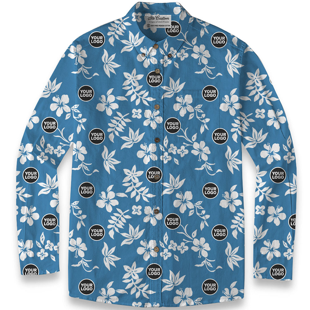 Ste™ Custom Logo Premium Hawaiian Long-Sleeve Shirt 10