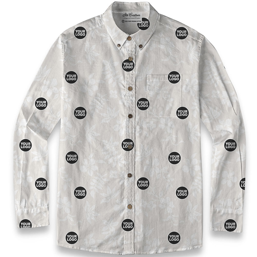 Ste™ Custom Logo Premium Hawaiian Long-Sleeve Shirt 11