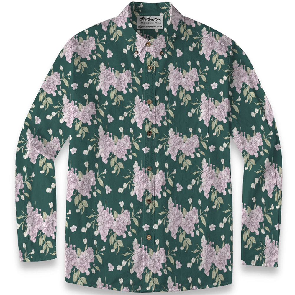 Ste™ Signature Floral Premium Bottom Down LS Shirt 7