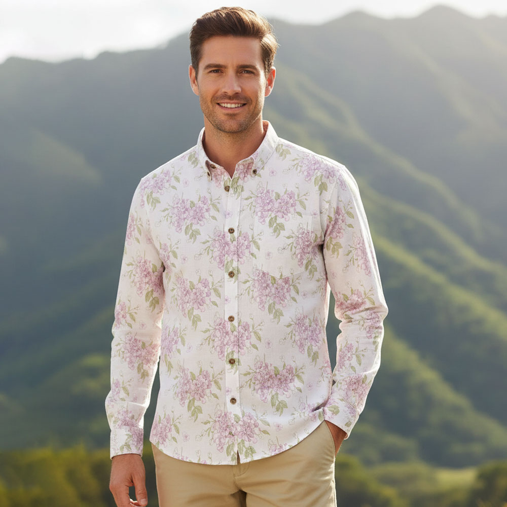 Ste™ Signature Floral Premium Bottom Down LS Shirt 3