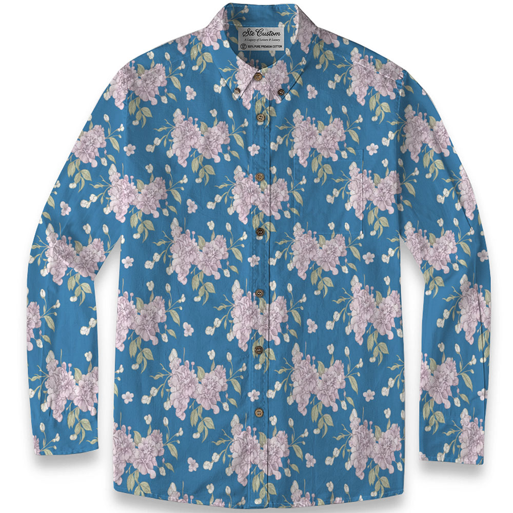 Ste™ Signature Floral Premium Bottom Down LS Shirt 9