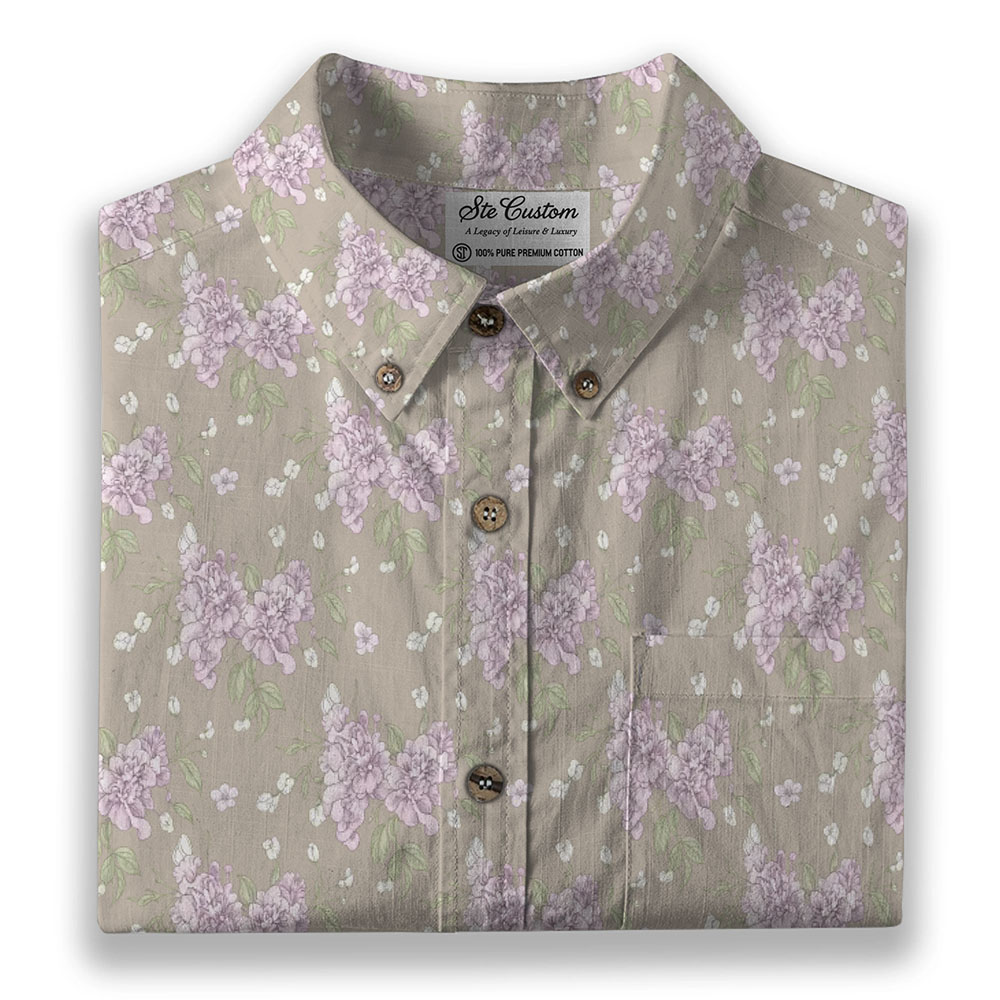 Ste™ Signature Floral Premium Bottom Down Shirt 17