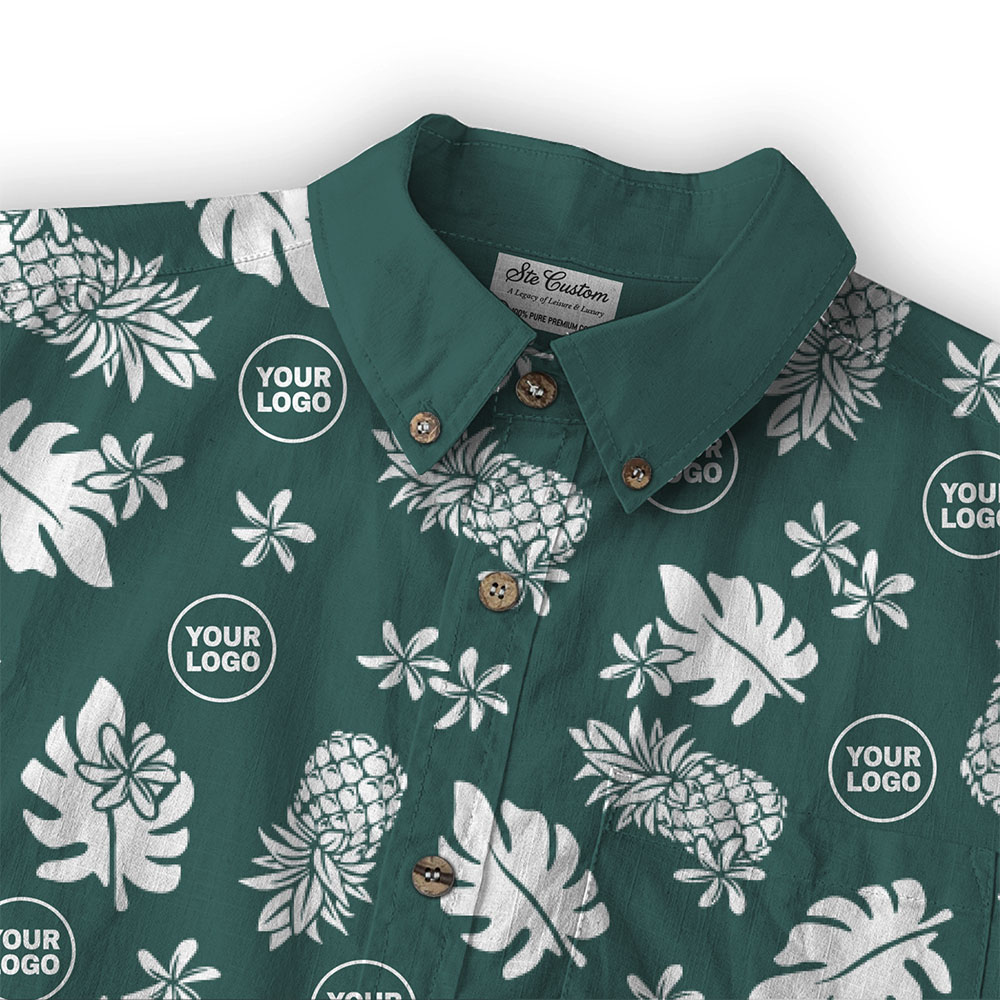 Ste™ Signature Pineapple Premium Hawaiian Long Sleeve Shirt 4