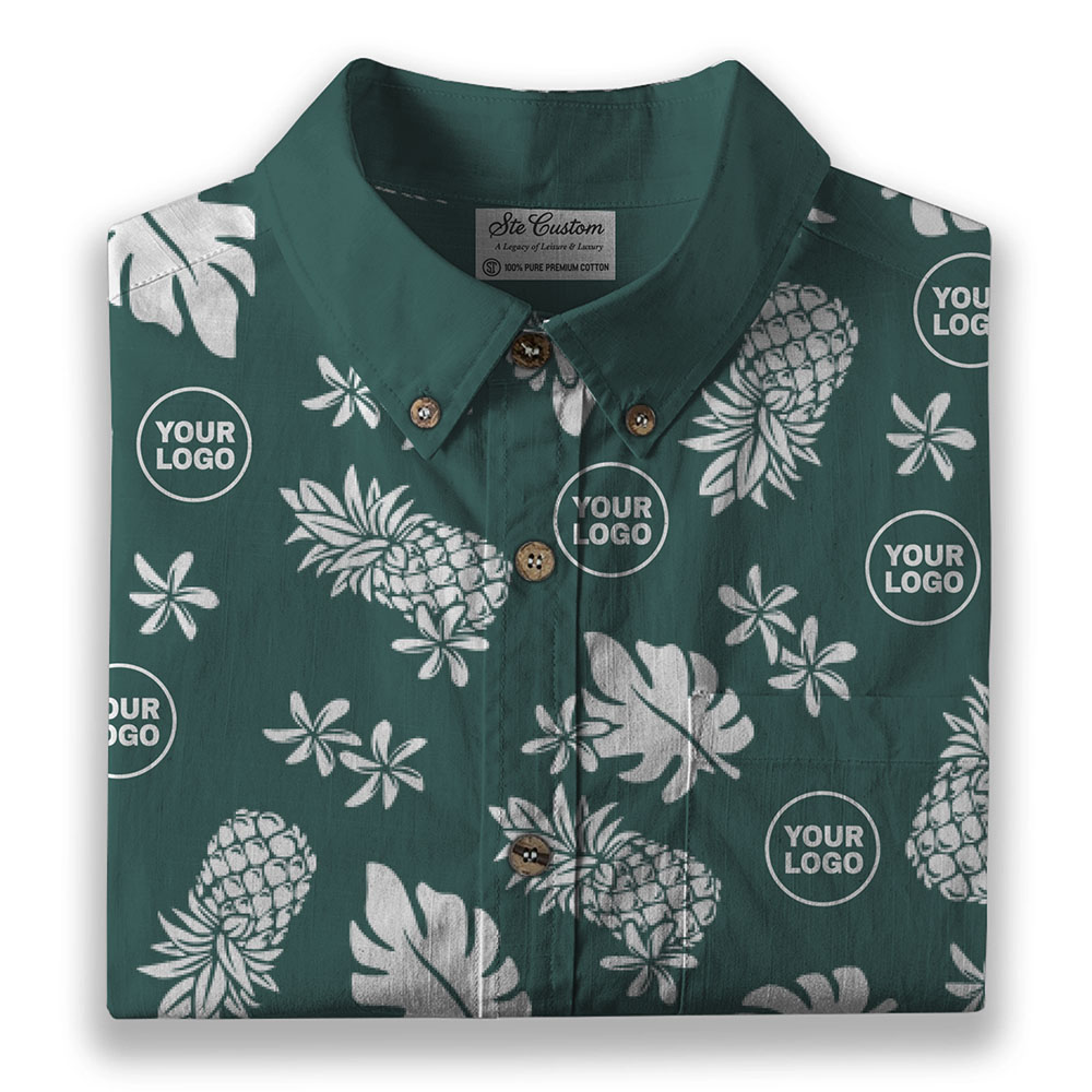 Ste™ Signature Pineapple Premium Hawaiian Long Sleeve Shirt 8