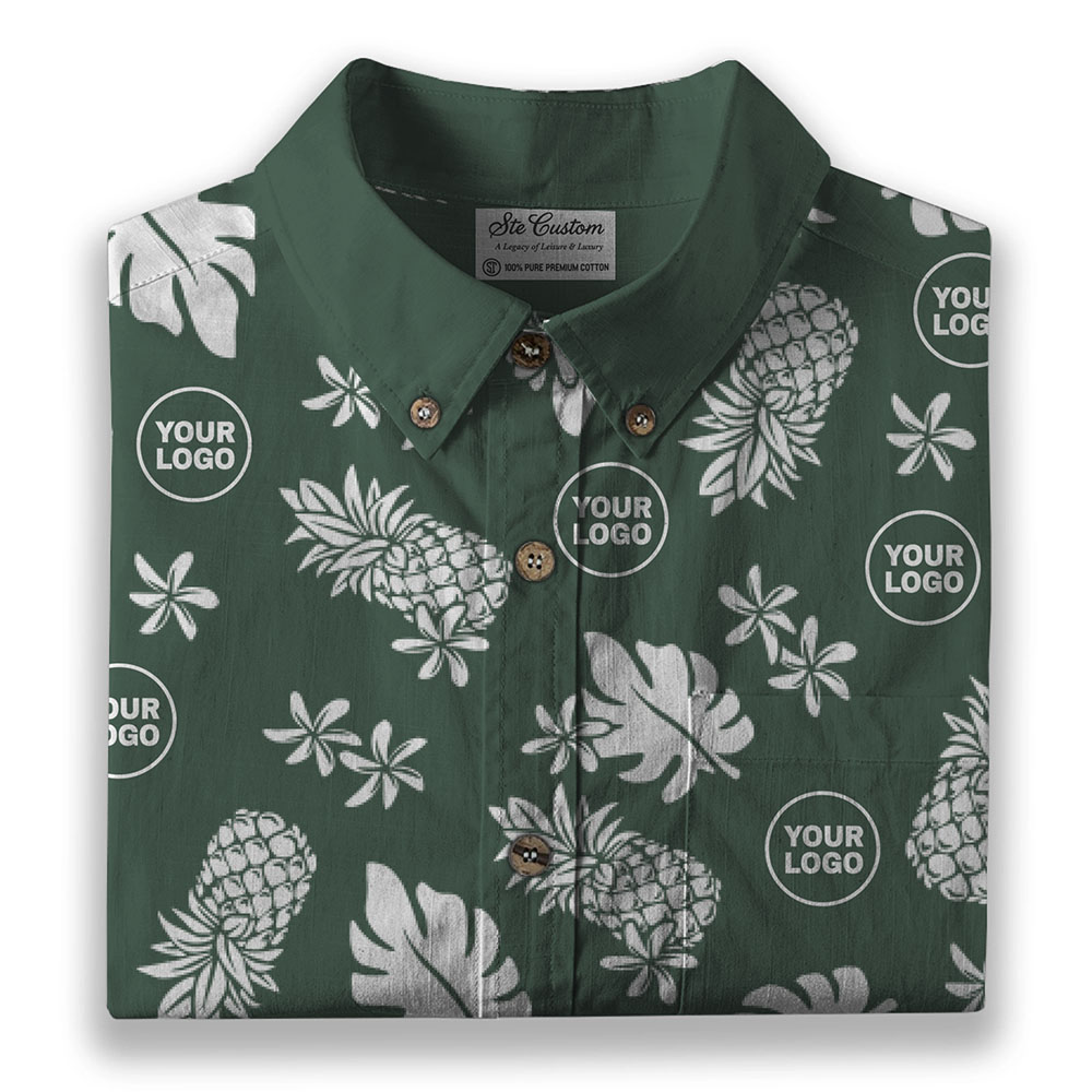 Ste™ Signature Pineapple Premium Hawaiian Long Sleeve Shirt 6