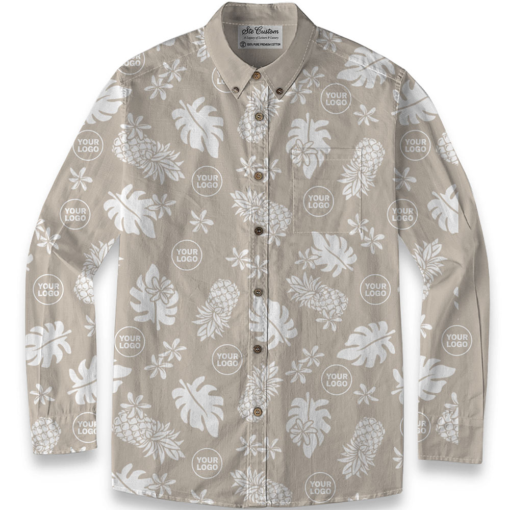 Ste™ Signature Pineapple Premium Hawaiian Long Sleeve Shirt 9